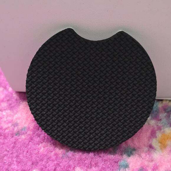 Sunflower Pink Circle Non Slip Handmade Kitchen Home Cup Car Accessories Coaster - Picture 2 of 3